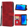 Leather Phone Case For Alcatel 1/1 2019&2021 / Vodafone Smart E9(Red)