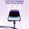JOYROOM S-AL012A14 Multi-Color Series 2.4A USB to 8 Pin Fast Charging Data Cable, Length:1.2m(Black)