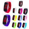 LED Digital Display Silicone Bracelet Children Electronic Watch(Black)