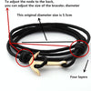 Alloy Anchor Charm Multilayer Leather Friendship Bracelets (White)