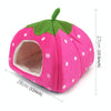 Foldable Strawberry Pet Bed, Small, Pink