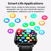 ET570 1.96 inch Color Screen Smart Watch Leather Strap, Support Bluetooth Call / ECG(Brown)