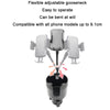 2 in 1 Multifunctional Car Cup Holder Extra Large Mobile Phone Holder(Black)
