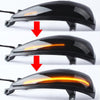 1 Pair For Honda Civic 2006-2011 Car Dynamic LED Turn Signal Light Rearview Mirror Flasher Water Blinker (Transparent Black)