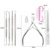 Stainless Steel Double Head Dead Skin Scissors Set, Specification: Set F
