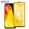 For Xiaomi Poco M3 Pro 25 PCS 9D Full Glue Full Screen Tempered Glass Film