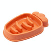 Radish Slow Feeder Dog Bowl, Anti-Tip, Orange