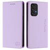 For Samsung Galaxy A33 5G RC01 Dual-Folded Magnetic Suction RFID Leather Phone Case(Light Purple)