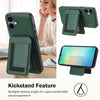For Samsung Galaxy A06 4G CX01 Detachable Magsafe Magnetic Card Bag Phone Case(Peacock Green)