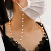 Mask Anti-Lost Lanyard Pearl Sweater Chain Multi-Purpose Mask Lanyard Glasses Chain(Gold)