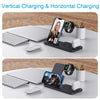 4-in-1 Foldable Desktop Mobile Phone Watch Earphones Wireless Charger(Black)