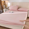 3pcs /Set Cotton Beds Bedspread 4 Seasons Universal Dustproof Slip-proof Bed Sheet With Pillowcase, Size: 200x220cm(Pink)