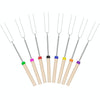 1124-7 Retractable Wooden Stick Marshmallow BBQ Fork, Spsc: Zipper Bag