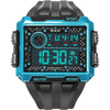 SYNOKE 6861 Outdoor Luminous Waterproof Multi-Function Square Large Screen Display Sports Electronic Watch(Black Blue)