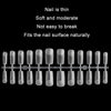 240 PCS Extended Manicure No-Engraving Frosted Thin Nail Piece WH-107 Single Number 5-9