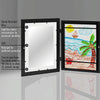 Plastic Children Art Frames Magnetic Front Open Frametory for Poster Photo Drawing Paintings Pictures(White)