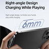 USAMS US-SJ586 PD 20W Iceflake Series Type-C to 8 Pin Right Angle Transparent Fast Charge Data Cable, Cable Length:2m(Black)