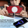 For iPhone XS Max LC.IMEEKE L3 Series Detachable RFID Card Bag Magsafe Phone Case(Red)