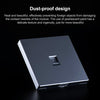 CAT.6 Shielded Pass-through Network Module, Dual Ports Panel + Shielded Pass-through + Telephone Socket(White)