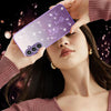 For Samsung Galaxy S23 FE 5G Gradient Glitter Flower All-inclusive Phone Case(Purple)