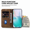 For Realme 13+ Global Little Tiger Embossed Leather Phone Case(Brown)