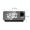 S282 Multifunctional Silent Electronic Digital Projection Clock(White Shell White Light)