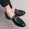 British Style Pointed Shoes Versatile Casual Shoes Slip-on Men Shoes, Size:39(Black)
