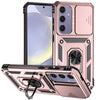 For Samsung Galaxy S24 FE 5G Sliding Camshield Holder Phone Case(Rose Gold)