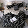 Luxury Bedding Black Marble Pattern Set Sanded Printed Quilt Cover Pillowcase, Size:200x230cm(Ouni)