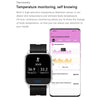 GT22 1.85 inch TFT Screen Silicone Band Health Smart Watch, Support Bluetooth Call / Plateau Blood Oxygen / Body Temperature / Arrhythmia / TI Heart Rate Monitoring(Black Silver)