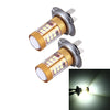 2 PCS H7 15W 1300 LM 6500K 28 SMD-3030 LEDs Car Fog Lights, DC 12V(White Light)