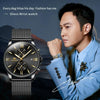 OLEVS 2886 Men Sports Chronograph Waterproof Luminous Quartz Watch(Black Gold Mesh Strip)