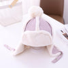 MZ9967 Children Hat Autumn and Winter Thickening Plus Velvet Warm and Windproof Flight Cap Ear Protection Cap, Size: One Size(Purple)
