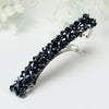 Fashion Girls Headwear Crystal Rhinestone Elastic Hair Clip Hair Accessories(Dark blue)