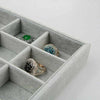 18 Grids Flannelette Bracelet Ring Necklace Display Rack Jewelry Storage Tray