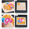 3 PCS Kids Wooden Cartoon Puzzle Jigsaw Toy Early Educational Toys(Cattle)