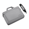 OUMANTU 030 Portable 15 inch Laptop Bag Leather Handbag Business Briefcase(Light Grey)