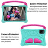 For Samsung Galaxy Tab S8 Boxing Series Kickstand EVA Shockproof Tablet Case with Shoulder Strap(Mint Rose Red)