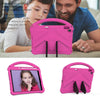 For iPad 10.2 2021 / 2020 / 2019 EVA Flat Anti Falling Protective Case Shell with Holder(RoseRed)