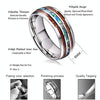 Ceramic Tungsten Steel Dragon Texture Ring for Men, Ring Size:5