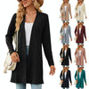 Autumn And Winter Women Button Long Sleeve Loose Cardigan Jacket, Size: XXL(Burgundy)