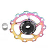 MEROCA Metal Bearings Mountain Bike Road Bike Rear Derailleur Guide Wheel 11T/13T Guide Wheel, Specification:11T, Color:Electroplating Colorful