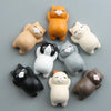 Cartoon Cat Fridge Magnet Resin Ornament Ornament With Magnetic Sticker(Light Coffee Cat)