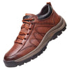 Men Leather Casual Shoes Non-slip Outdoor Hiking Shoes, Size: 42(Coffee)