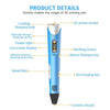 Hand-held 3D Printing Pen, USB Plug(Purple)