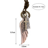 Personalized Angel Wings Pendant Adjustable Simple Long Necklace(Bronze)