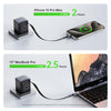 DUZZONA T10 PD 65W GaN Mini Type-C / USB-C Fast Charger with Cable, EU Plug(Black)