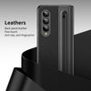 For Samsung Galaxy Z Fold3 5G Integrated PC + PU Phone Case with Pen / Pen Box(Black)