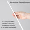 Baking Paint No Punch Curtain Telescopic Rod Hooks Support Bracket, Length: Transparent Hook 2pcs/set