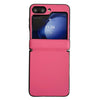 For Samsung Galaxy Z Flip6 Integrated Magnetic Axis Solid Color Leather Texture Phone Case(Rose Red)